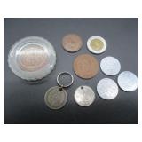 Foreign Coins - Some w/Keychain Holes