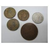 Five Foreign Coins