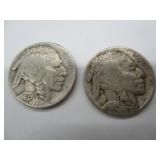 Two USA Buffalo Nickels