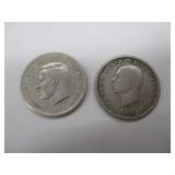 Two Foreign Coins - 1964, 1971