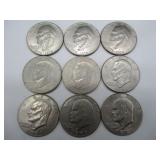 9 - Eisenhower Dollar Coins