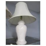 Ivory Base Lamp w/Shade