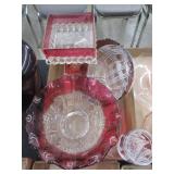 Indiana, Ruby Flash Glass & Crystal Dishes