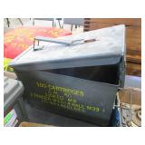Metal Ammo Box w/Winchester 257 Casings
