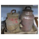 Set of 2 Lidded Farm Buckets