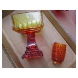 Fenton Amberina Hobnail Mini Pitcher