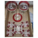 Indiana Glass Ruby Red Dishes & Lids