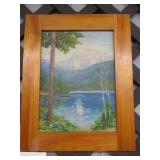 Mountain & Lake Oil Painting