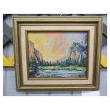 Mountain Scene Oil Painting by Pat Dutra