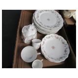 Austrian & Bavarian Dishes - White w/Pink