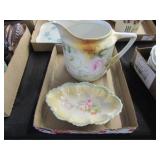 Pitcher & Dish - Hand Painted - Germany