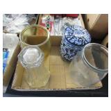 Lidded Canister & Vases