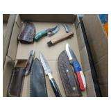 Five Knives - Damascus, Leopard