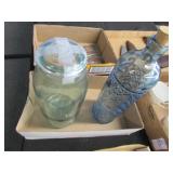 Blue Lidded Jar & Bottle