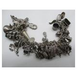 Charm Bracelet w/ Charms - Some Silver