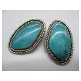 Turquoise? & Silver Earrings