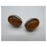 Silver Earrings w/ Amber?