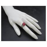 Silver Ring w/ Red Stone