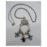 Silver Chain w/ Pendant & Charms