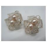 Antique German Clip on Earrings
