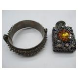 Vintage Perfume Bottle & Bracelet