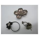 Sterling Clover, Ring, & Pendant