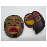 Artie George Hand Carved Raven & Sun Brooches