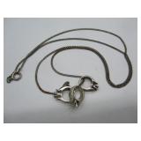 Silver Chain w/ Silver 'Ring' Pendants