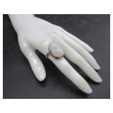 Silver Ring w/ White Stone
