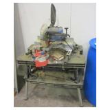 Chop Saw on Table w/Accessories
