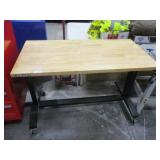 Husky Wood Top Shop Table