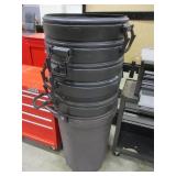 Black Trash Cans & Lids