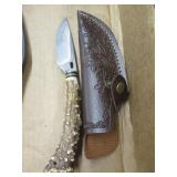 Three Knives w/Sheaths - Two are Damascus