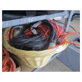 Basket w/Extension Cords & Power Strips