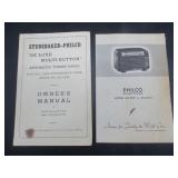 Philco Radios - Two Owner's Manuals