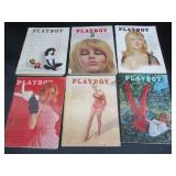 Playboy - 6 Issues 1960's