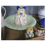 Pitcher & Basin & S/P Shaker Set