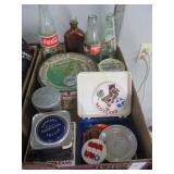 Collectible Bottles, Tins, Playing Cards, More