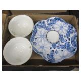 Footed Server, Pottery Bowls, Small Dish