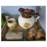 Lidded Pitcher, Butter Dish, Honey Pot, Shakers