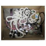 Costume Jewelry - Necklaces, Box, Earrings