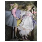 Two Porcelain Dolls - 1950's & Shepherd Girl
