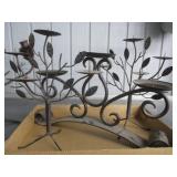 Three Metal Candle Holders