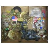 Costume Jewelry - Buckle, Pins, Necklace