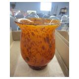 Amber Speckled Glass Vase