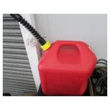 Red Plastic 5 Gal Fuel Can w/Spout
