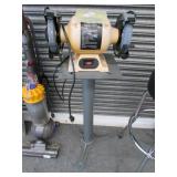 Bench Grinder on Pedestal Stand