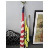 American & Don't Tread on Me Flags
