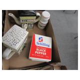 Teapots, Aspirin Bottle, Pepper Container