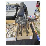 Dog Metal Welcome Sign